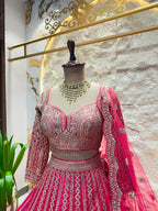"FUCHSIA ROYALE EMBROIDERED LEHENGA"