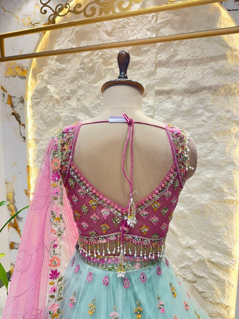 "BLUSH BLOSSOM LEHENGA"