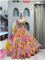 "BLOOMING GARDEN PRINTED LEHENGA"
