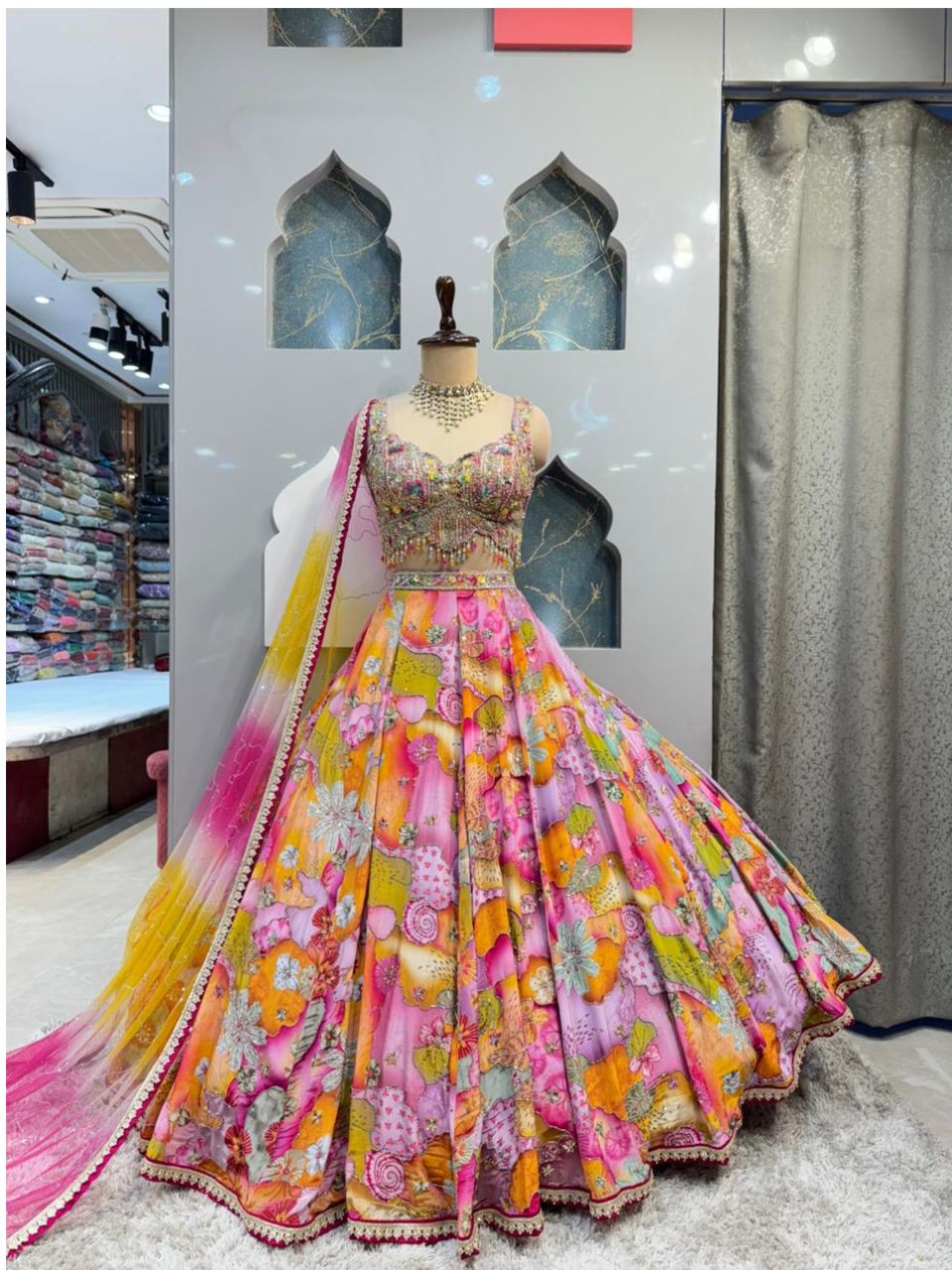 "BLOOMING GARDEN PRINTED LEHENGA"