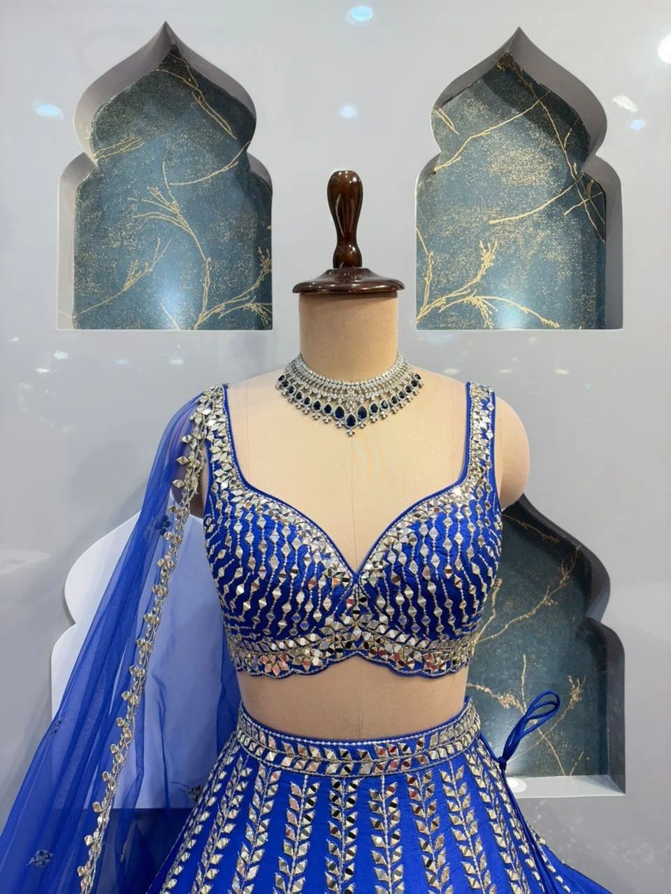 "ROYAL BLUE ELEGANT LEHENGA"