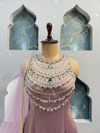"BLUSH EMERALD COUTURE SHARARA"