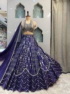 "ROYAL BLUE LEHENGA"