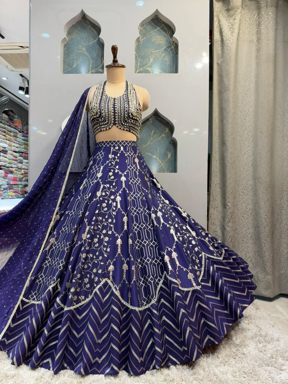 "ROYAL BLUE LEHENGA"