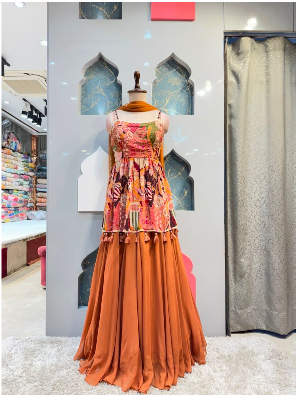 "TERRACOTA FLORAL FUSION SHARARA"