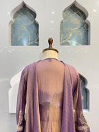 "REGAL MAUVE EMBROIDERED INDO-WESTERN"