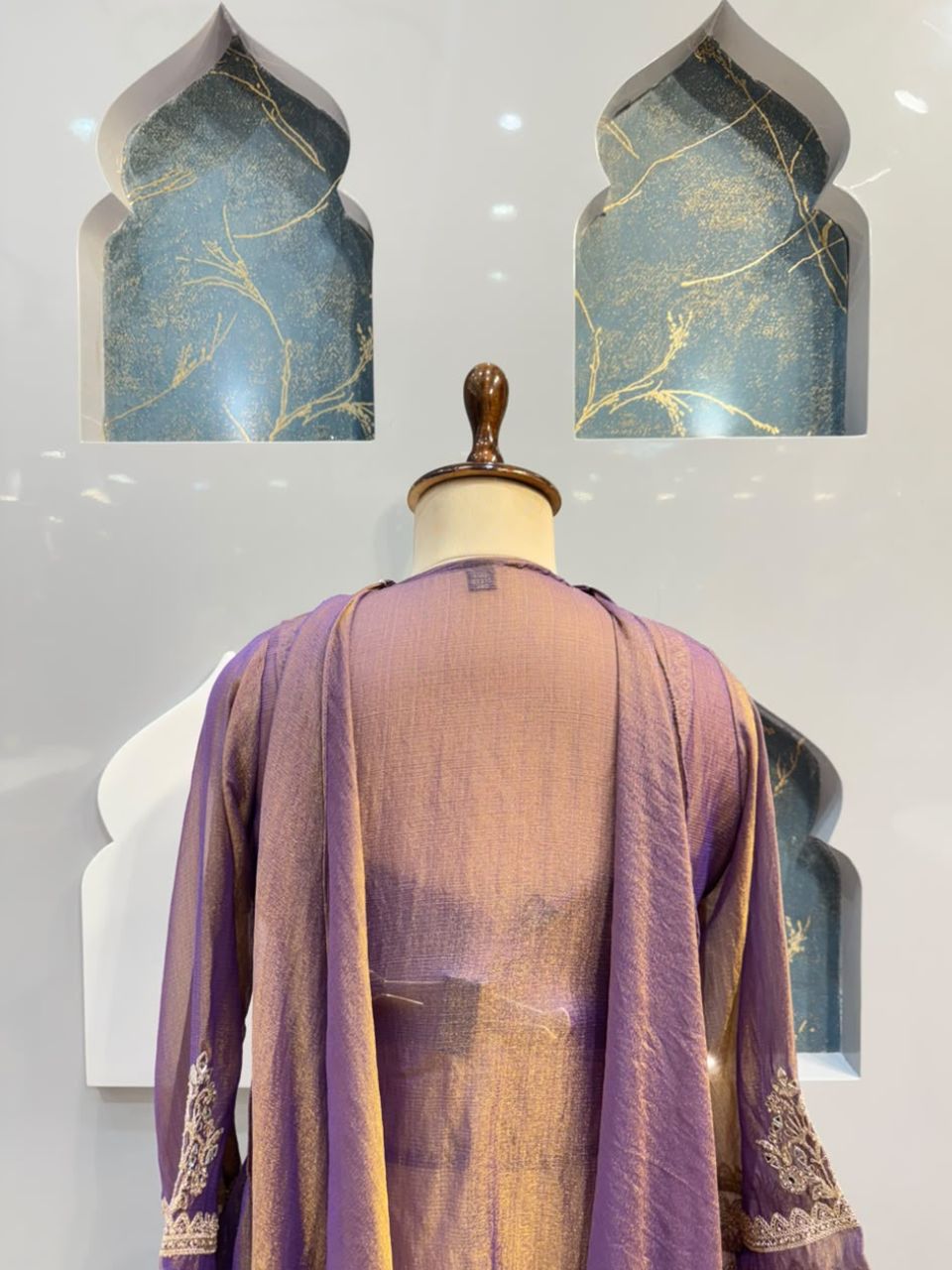 "REGAL MAUVE EMBROIDERED INDO-WESTERN"