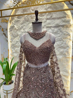 "MOCHA BROWN SEQUIN EMBELLISHED MERMAID"