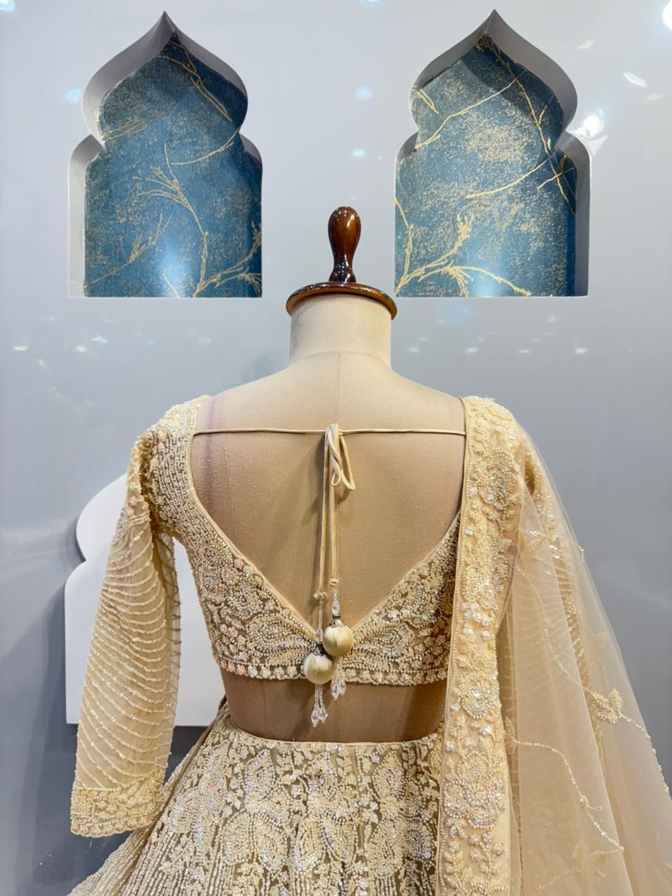 "CELESTIAL IVORY COUTURE LEHENGA"