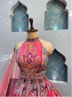 "ROYAL PLUM PAISLEY LEHENGA"