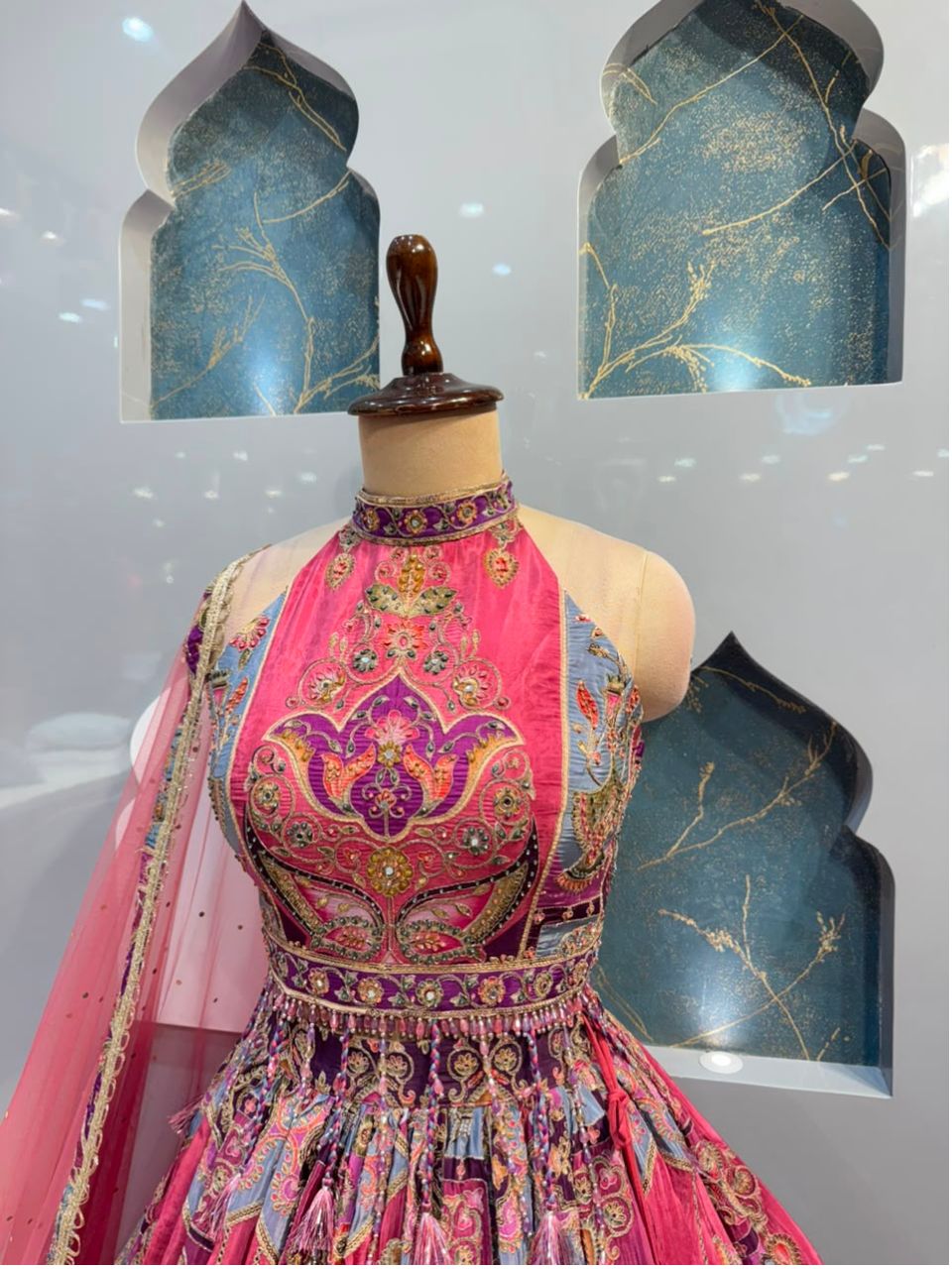 "ROYAL PLUM PAISLEY LEHENGA"