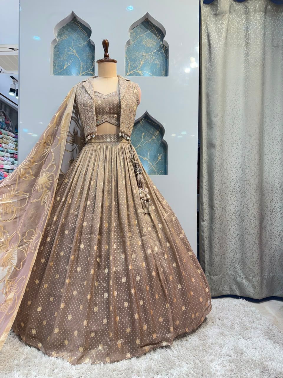 "MOONSTONE REGAL JACKET LEHENGA"