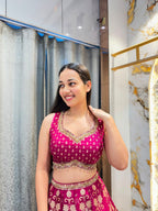 "RANI PINK REGAL ELEGANCE LEHENGA"