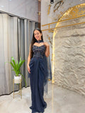 "NAVY SHIMMER INDOWESTERN"