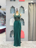"ROYAL EMERALD DRAPE INDO WESTERN"