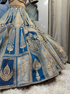 "ROYAL BLUE HERITAGE LEHENGA"