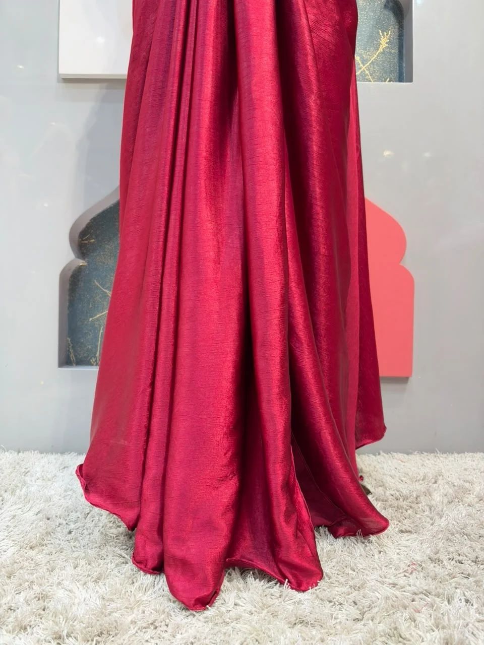 "ELEGANT WINE RED INDO WESTERN"