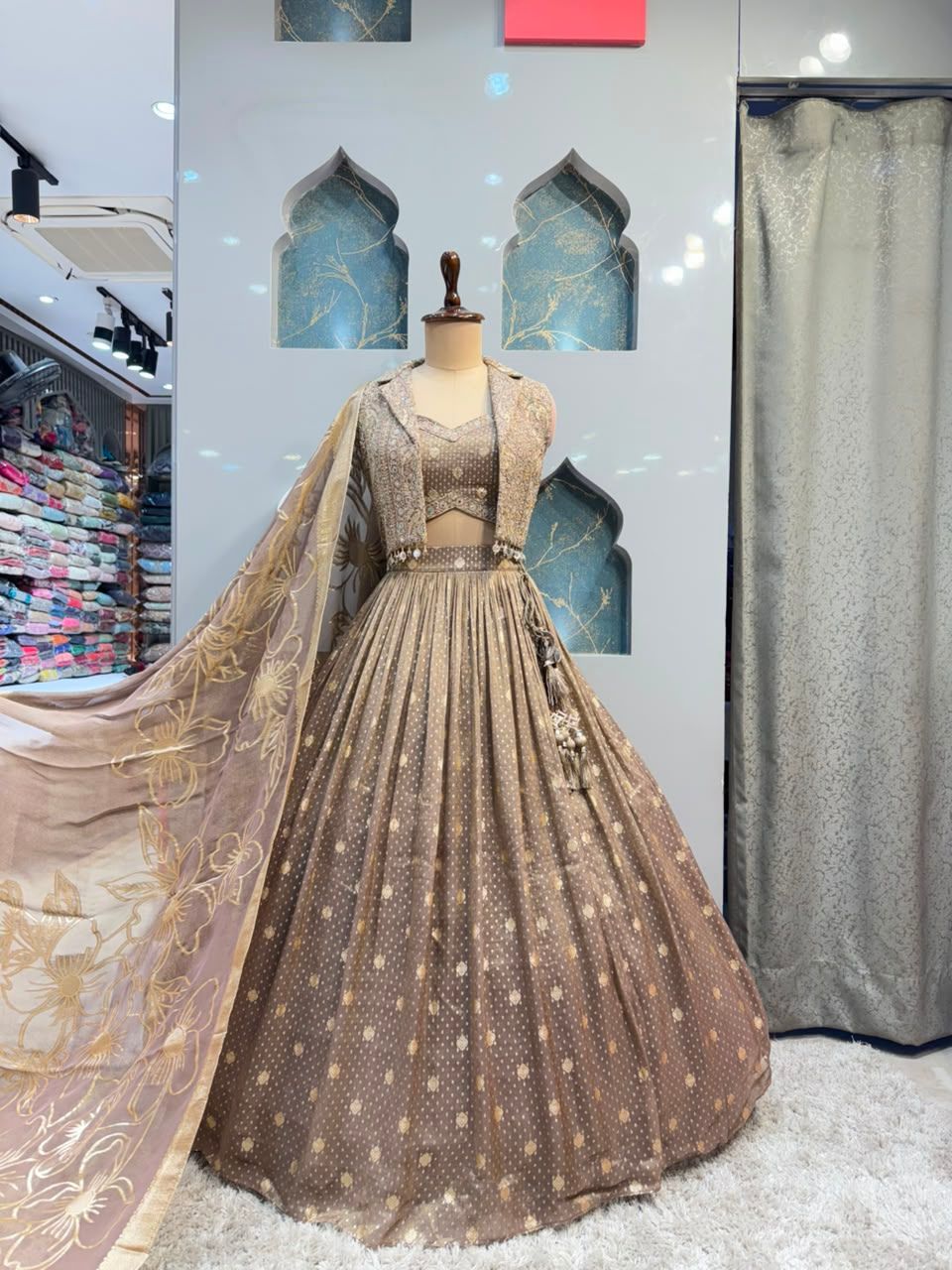 "MOONSTONE REGAL JACKET LEHENGA"