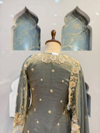 "SAGE ROYALE EMBROIDERED SHARARA"