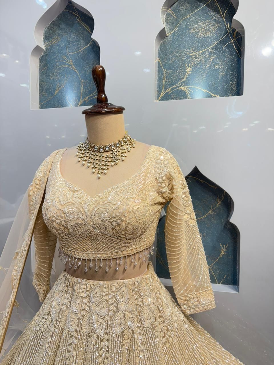 "CELESTIAL IVORY COUTURE LEHENGA"