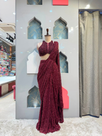 "WINE NOIR DRAPE SAREE"