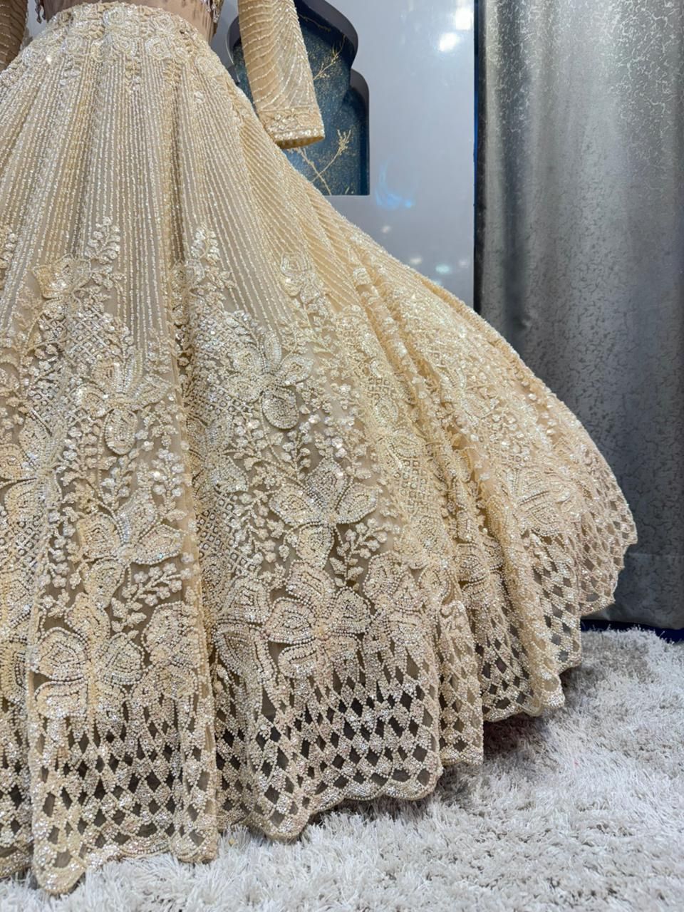 "CELESTIAL IVORY COUTURE LEHENGA"