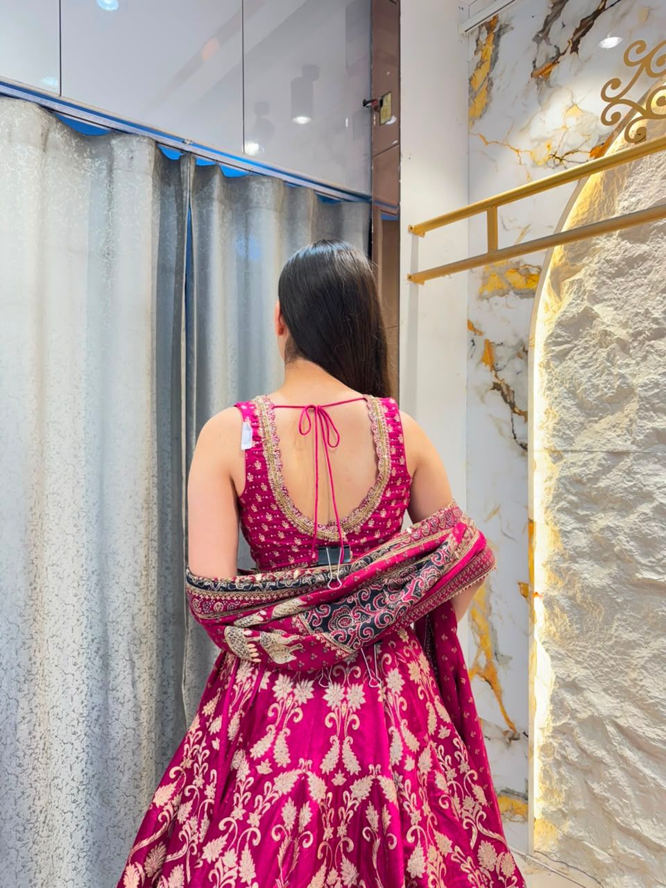 "RANI PINK REGAL ELEGANCE LEHENGA"