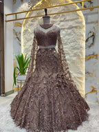 "MOCHA BROWN SEQUIN EMBELLISHED MERMAID"