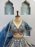 "ROYAL BLUE HERITAGE LEHENGA"