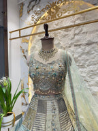 "CELESTIAL MINT EMBELLISHED LEHENGA"