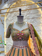 "HERITAGE MOSAIC LEHENGA"