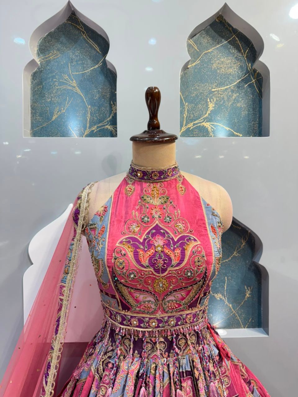 "ROYAL PLUM PAISLEY LEHENGA"