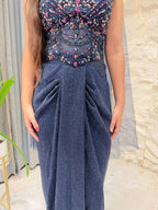 "NAVY SHIMMER INDOWESTERN"