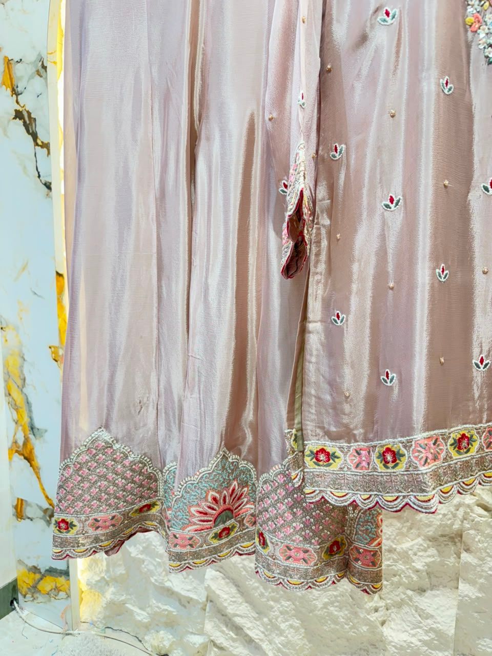 "BLUSH ROSE EMBROIDERED SUIT"