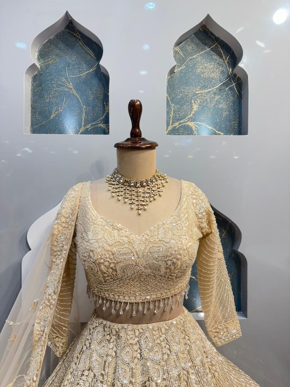 "CELESTIAL IVORY COUTURE LEHENGA"