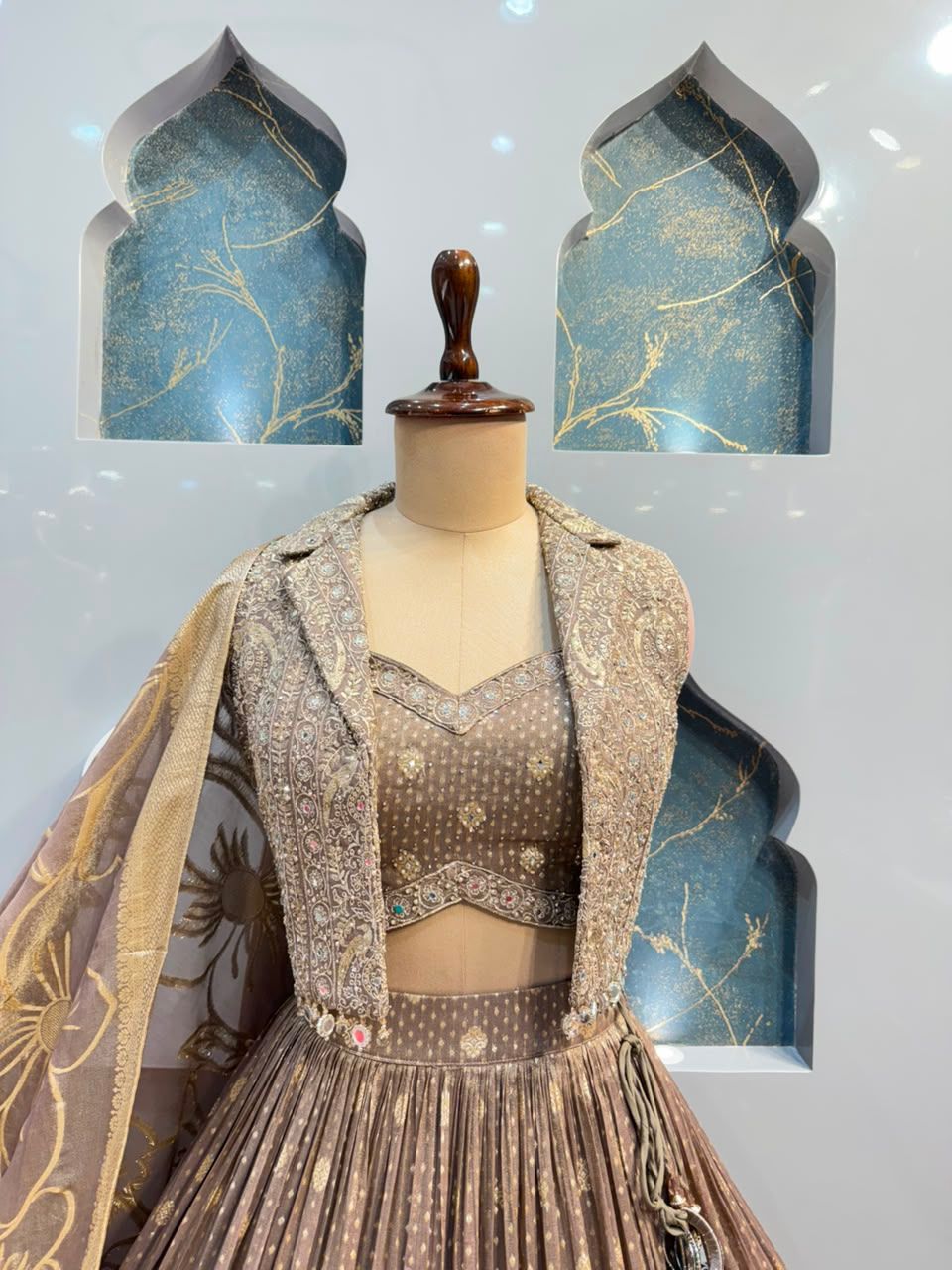 "MOONSTONE REGAL JACKET LEHENGA"