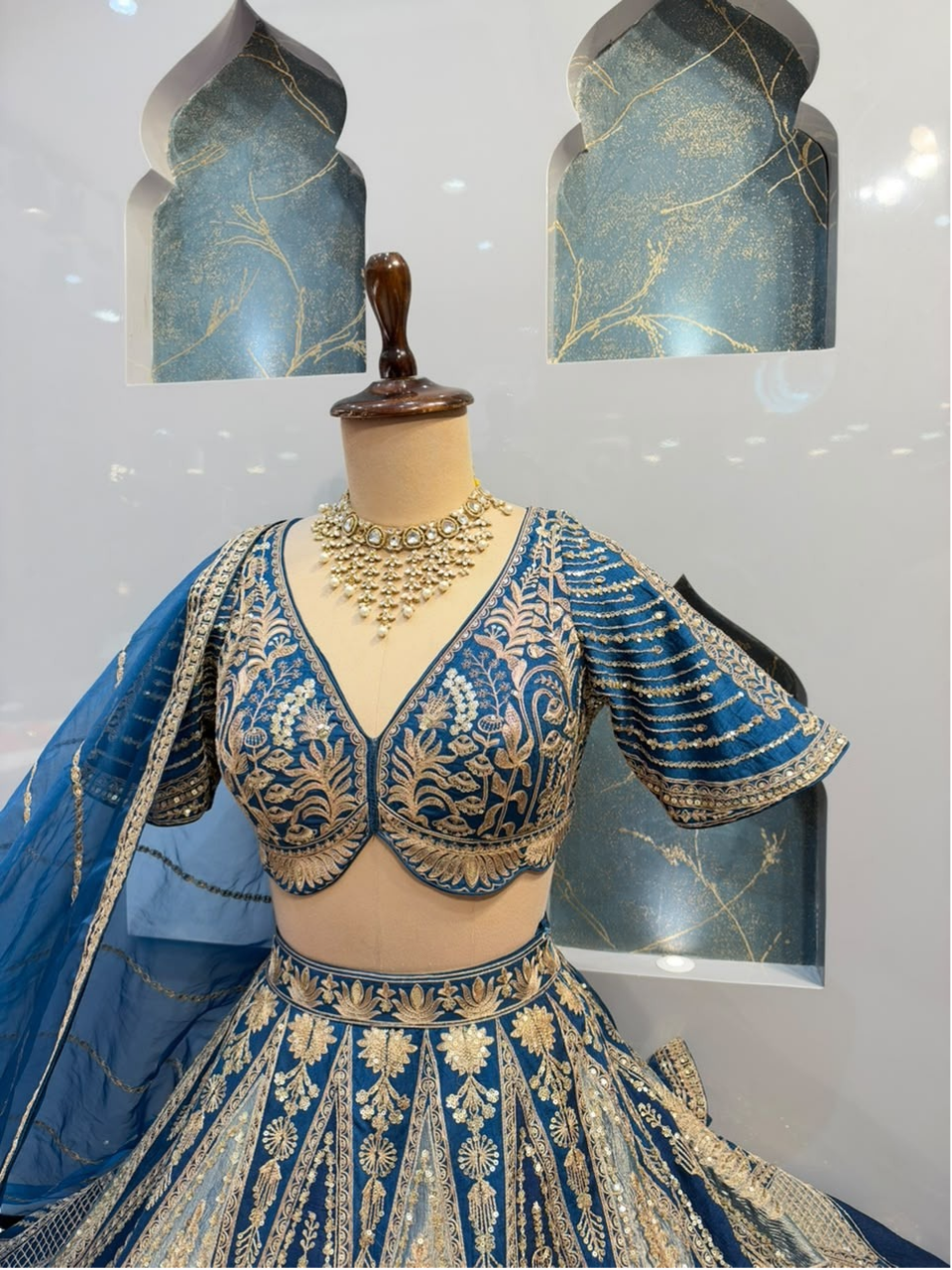 "ROYAL BLUE HERITAGE LEHENGA"