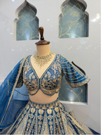"ROYAL BLUE HERITAGE LEHENGA"