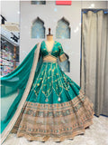 "EMERALD BLOOM HERITAGE LEHENGA"