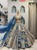 "ROYAL BLUE HERITAGE LEHENGA"