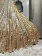 "GOLDEN MIRROR WORK BRIDAL LEHENGA"