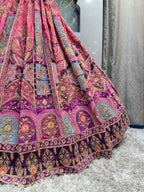 "ROYAL PLUM PAISLEY LEHENGA"