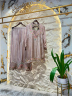 "BLUSH ROSE EMBROIDERED SUIT"