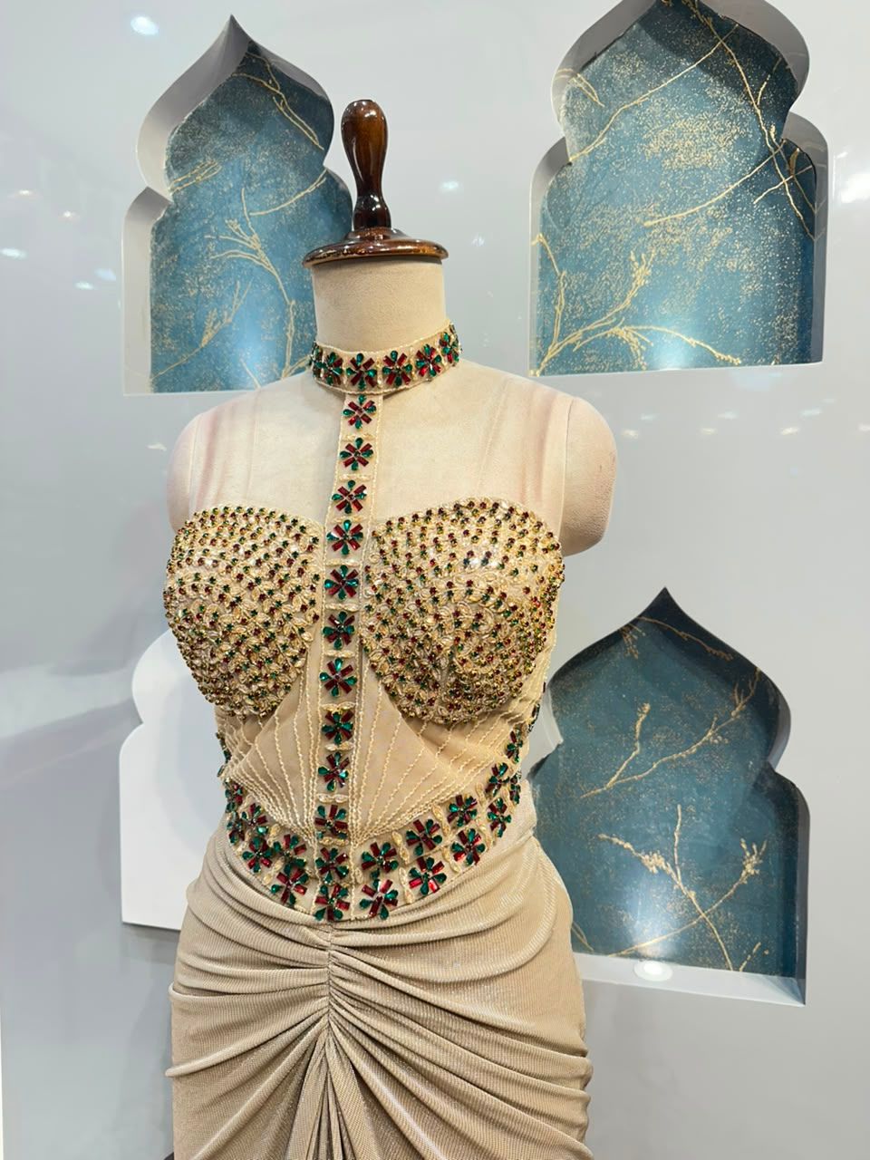 "CHAMPAGNE CELESTE INDO-WESTERN"