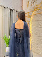 "NAVY SHIMMER INDOWESTERN"