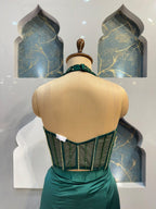 "ROYAL EMERALD DRAPE INDO WESTERN"