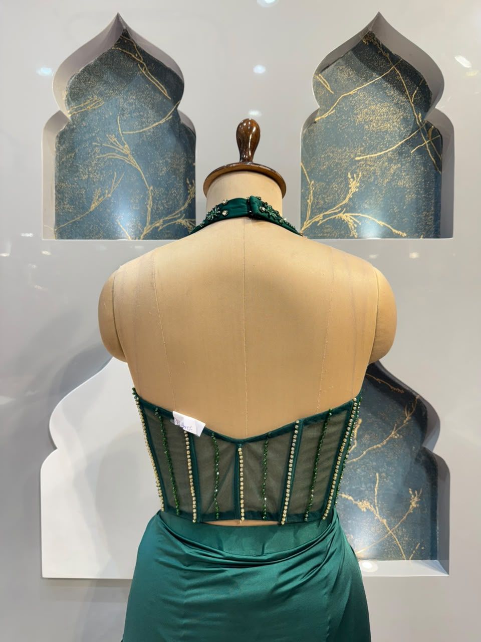 "ROYAL EMERALD DRAPE INDO WESTERN"