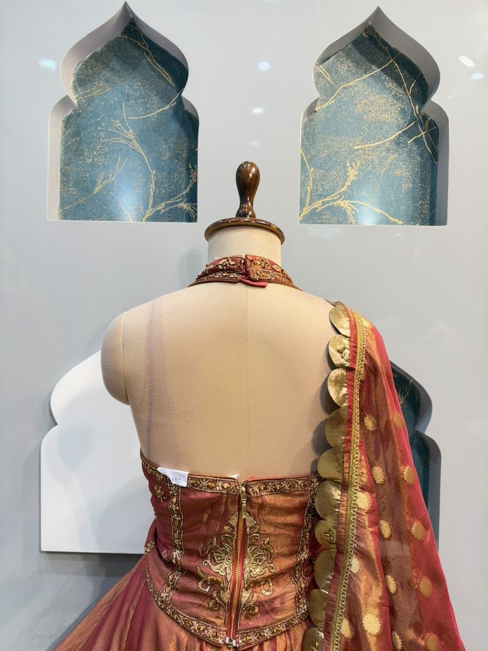 "WINE GOLD REGAL HERITAGE LEHENGA"
