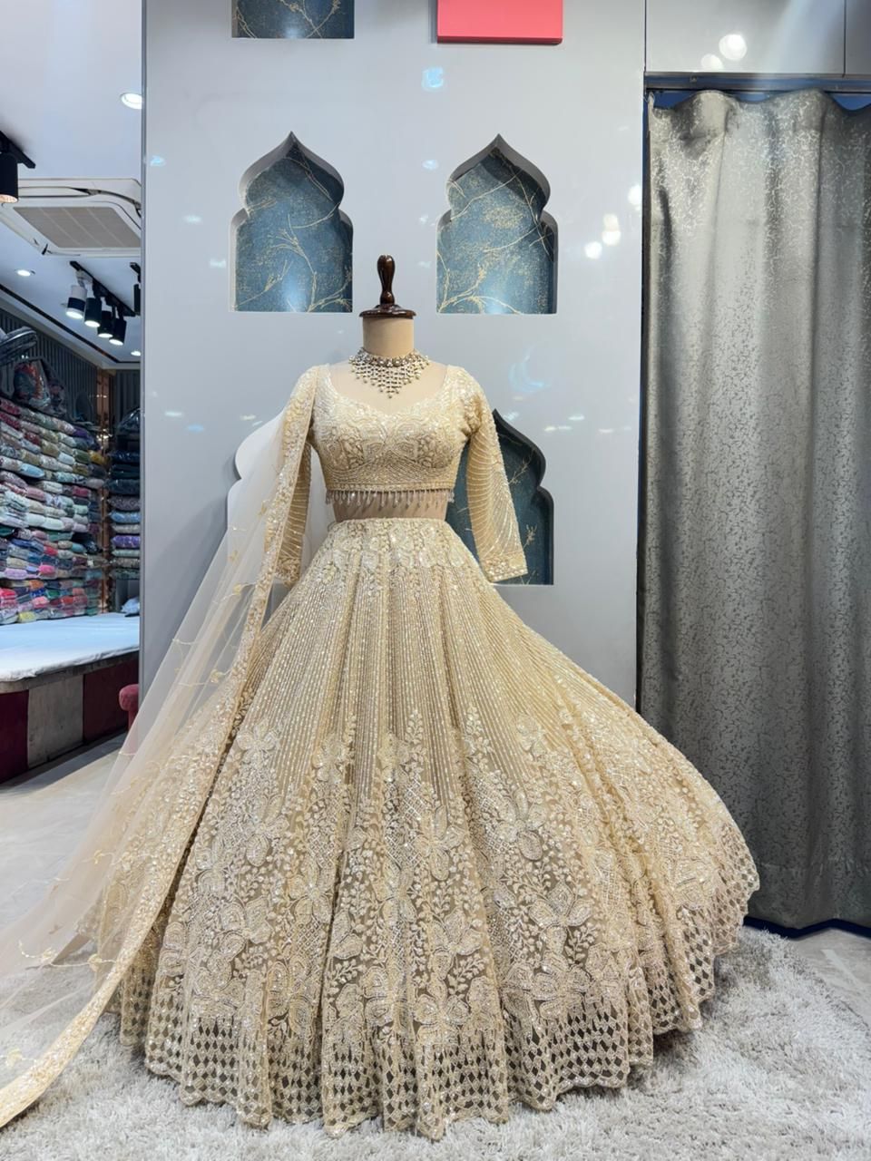 "CELESTIAL IVORY COUTURE LEHENGA"