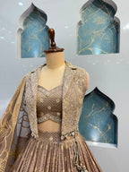 "MOONSTONE REGAL JACKET LEHENGA"
